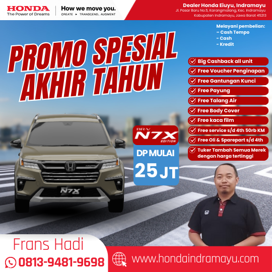 Promo Honda BR-V N7X Spesial Akhir Tahun - Honda Eiuyu indramayu, cirebon