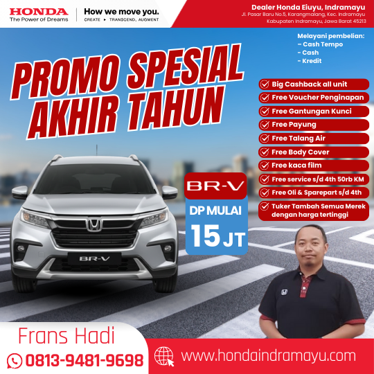 Promo Honda BR-V Spesial Akhir Tahun - Honda Eiuyu indramayu, cirebon