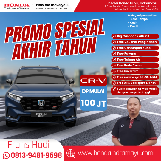 Promo Honda CR-V Spesial Akhir Tahun - Honda Eiuyu indramayu, cirebon