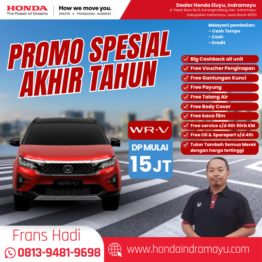 Promo Honda WR-V Spesial Akhir Tahun - Honda Eiuyu indramayu, cirebon